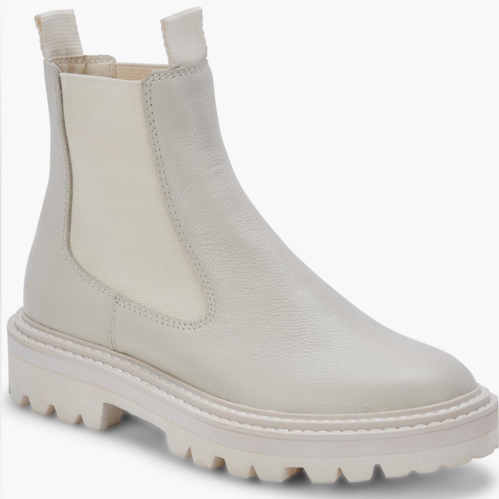 Dolce Vita Cream Waterproof Chelsea Boots